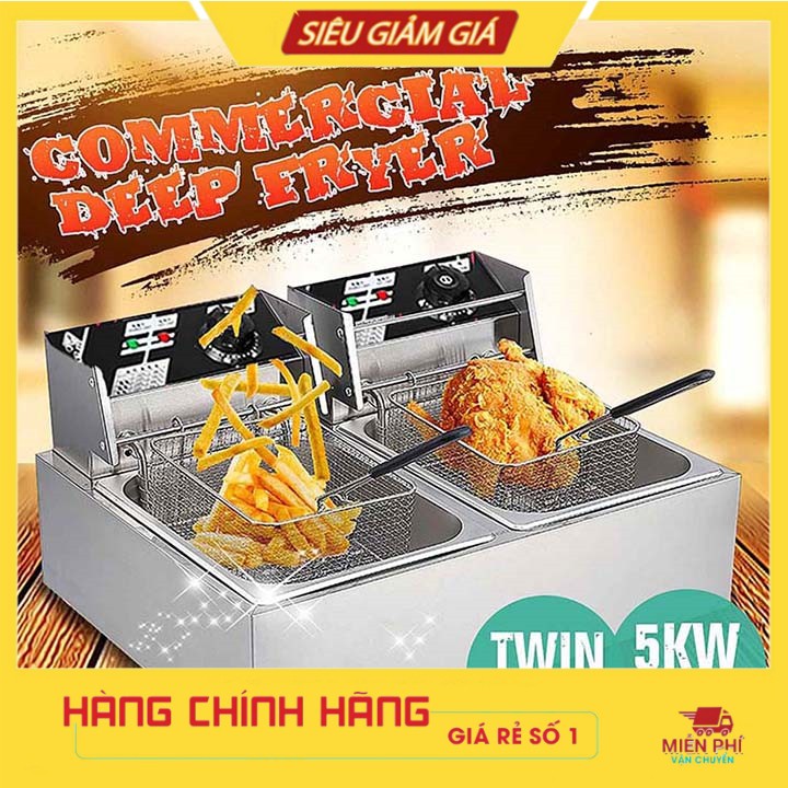 Bếp chiên nhúng điện SUNNY 5000W nhiệt độ cao, sôi cực nhanh