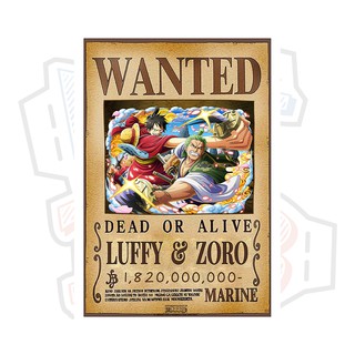 Poster truy nã Luffy &amp; Zoro ver 2  - One Piece