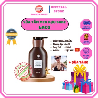 Sữa Tắm Men Rựu SAKE LACO 290ml , Dưỡng Ẩm - Dưỡng Trắng Da [ CHÍNH - HÃNG 100% ]