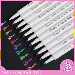 Bút nhũ Brush nét 1 mm nhiều màu trang trí sổ Bullet Journal