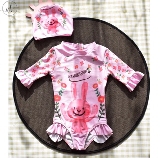 Bộ Bơi Thỏ Hồng Siêu CuTe 12-24 ký