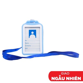 Bảng Tên Dây Lụa 2 Mặt Nhựa Cao Cấp Bảng Dọc - Màu Xanh Da Trời (Màu Dây Giao Ngẫu Nhiên)