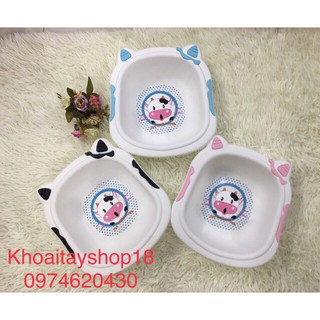 Chậu rửa mặt BÒ SỮA cho bé KT 30*29cm
