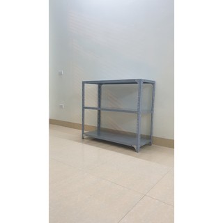 Kệ kho sắt v lỗ  lắp ghép đựng đồ đa năng kích thước : Dài 80cm, Rộng 40cm, Cao 80cm, 100cm gồm 3 tầng