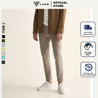 Quần kaki nam, quần tây công sở dáng dài, ống đứng thời trang cao cấp VNLINE - QKKZR3003