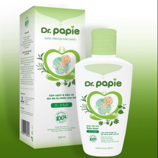 Nước Tắm Gội Thảo Dược Dr Papie 230ml