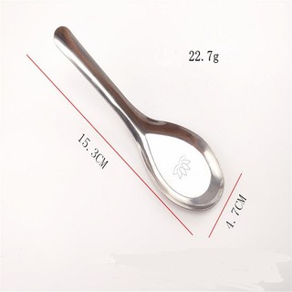 Thìa phở inox sáng bóng bền đẹp dài 15.5cm