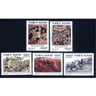 Tem sưu tập MS 809 Tem Việt Nam Điêu khắc cổ Việt Nam Thời Lê 1999  ( 5 tem )
