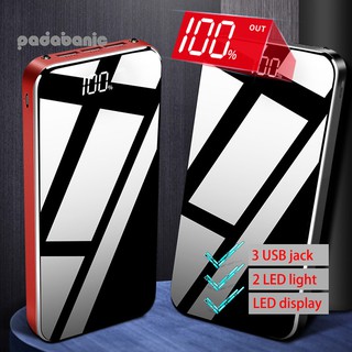 [Tiện Lợi] K39 Padabanic Sạc Dự Phòng Mặt Kính Sáng Bóng Dung Lượng 20000mAh