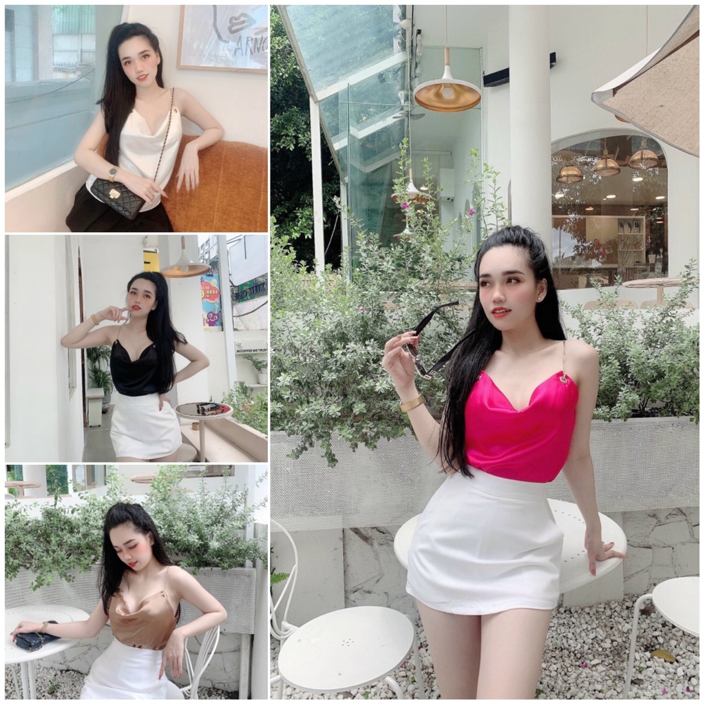 Áo cổ đổ phi lụa U2304 mới nè