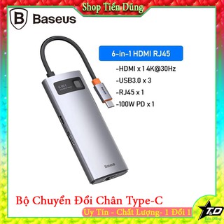 Cổng Chuyển Đổi Có 8 in 1 và Baseus Metal Gleam Series Hub Type C 6 in 1 HDMI , USB , RJ45 cho laptop, và điện thoại