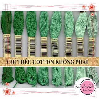 SET 8 TÉP CHỈ THÊU - MÀU NHƯ HÌNH - Chỉ thêu tranh chữ thập COTTON CXC / MS 09
