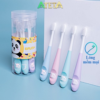 Bàn chải đánh răng cho bé ATETA lông mềm mặt gấu trúc 3 đến 15 tuổi AT12