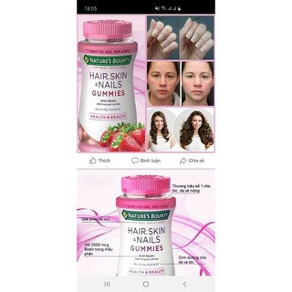 Có Sẵn Hàng Mỹ🇺🇸 Kẹo Dẻo Hair Nail Skin 230 viên