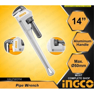 ĐỒ NGHỀ INGCO Mỏ lết mở ống chuyên dùng tay nhôm (14 ")  HALPW0114 (Cam kết Chính Hãng 100%)
