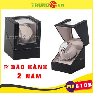 Hộp Đựng Đồng Hồ Cơ 1 Xoay Vỏ Da Màu Đen - Mã 810B