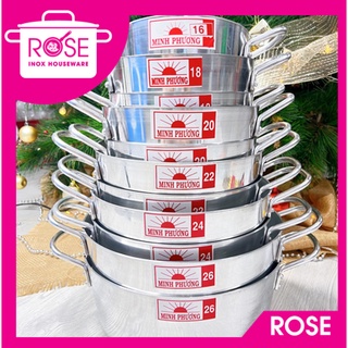 Nồi nhôm kèm nắp siêu rẻ nhiều size dùng để nấu thức ăn , nấu canh tiện dụng -  dụng cụ nhà bếp