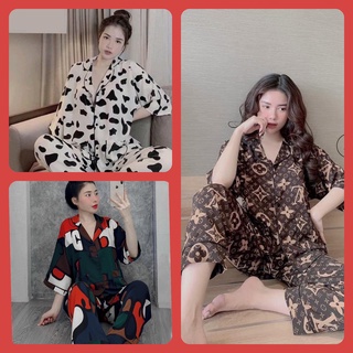 ĐỒ Ngù Pijama Quần Dài-Tay Dài-- Bộ Mặc Nhà Kate Thái Cao Cấp Hàng Loại 1 Mềm Mại, Thầm Hút Mồ Hôi 40ky-65ky