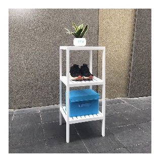 KỆ VUÔNG TRẮNG 3 TẦNG - KỆ GỖ ĐA NĂNG TRẮNG 3 TẦNG - SHELF 3F - WHITE