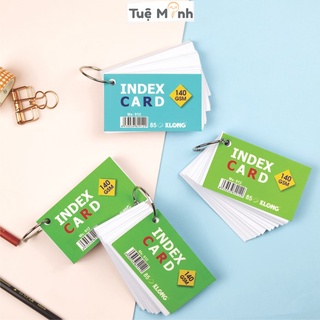 Tập thẻ Index Card A7 học ngoại ngữ dày dặn, ghi chú tiện lợi KLong MS 912
