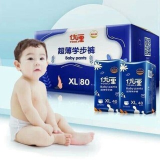 Tã quần/ dán YOULI : S56-M46/48- L42-XL40-XXL34/36- Nội địa Trung