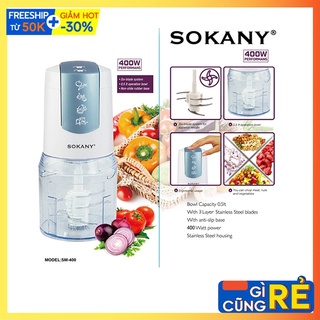 [Mã ELHADEV giảm 4% đơn 300K] Máy Xay Thịt Tỏi Ớt Gia Đình 6 Lưỡi Dao Chính Hãng SOKANY