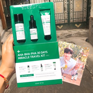 Set dưỡng da aha bha pha some by mi 3 items