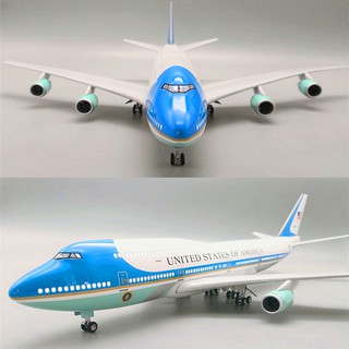 Mô hình máy bay lắp ráp có đèn led Air Force One Boeing B747 47cm