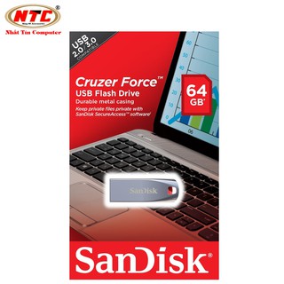 USB Sandisk Cruzer Force CZ71 64GB (Bạc)