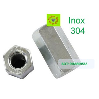 Nối ren lục giác inox, đai ốc nối ren inox