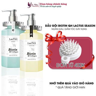 Dầu gội biotin lactus season giảm rụng tóc, ngăn gàu dưỡng ẩm QH lactus season biotin collagen