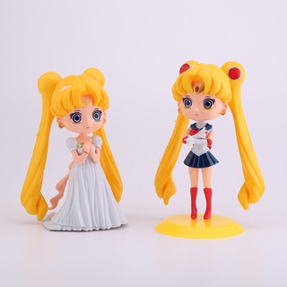 Đồ chơi mô hình thủy thủ Mặt Trăng Sailor Moon Anime Chibi dễ thương cao 14 cm làm sưu tập, trưng bày, trang trí New4all