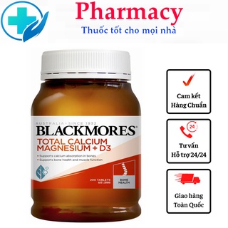 Viên uống chắc khỏe xương Blackmores Total Calcium Magnesium + D3 200 viên - Bổ sung canxi +Magie giúp phát triển xương