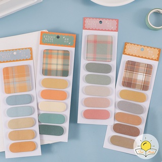 [Mã LIFEB04ALL giảm 10% tối đa 15K đơn 0Đ] Bộ 120 giấy note màu Pastel tập ghi chú caro trang trí sổ tay, planner NO04