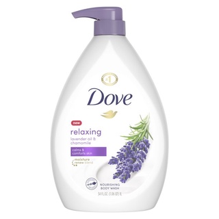 Sữa tắm dưỡng ẩm da hương lavender Dove Relaxing Body Wash Lavender Oil and Chamomile 1L Pump (Mỹ)