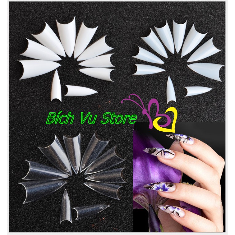 Móng tip, nối nhọn 100 cái /bich|10 size