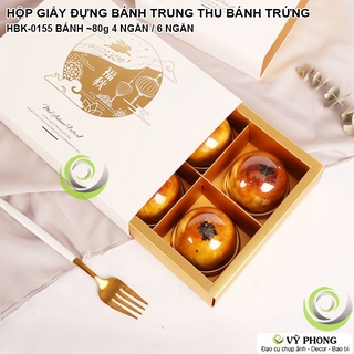 HỘP GIẤY ĐỰNG BÁNH KẸO BÁNH TRUNG THU BÁNH TRỨNG CHIA NGĂN IN NHŨ VÀNG ĐỰNG QUÀ TẶNG DỊP LỄ TẾT HBK-0155