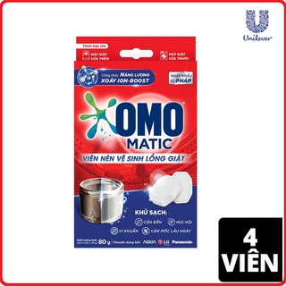 Hộp 4 Viên Nén Vệ Sinh Lồng Giặt OMO Matic 80gr