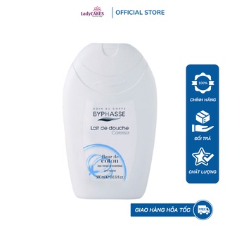 Sữa tắm dưỡng da Byphasse tinh chất hoa Cotton 500ml - Dưỡng ẩm, tăng collagen, chậm lão hóa - TẶNG 1 KHĂN NÉN