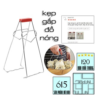 Dụng cụ gắp dĩa- Kẹp gắp bát đĩa chống nóng CÁN ĐEN