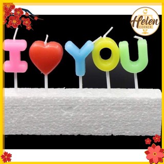 Nến chữ I love you sắc màu