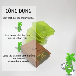 Xà bông mướp đắng khổ qua trắng da mờ thâm giảm mụn - xà phòng mướp đắng cao cấp