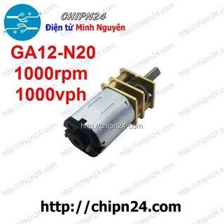 [1 CÁI] Động cơ giảm tốc GA12-N20 1000rpm (1000 vòng/phút 1000v/ph)