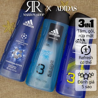 [Hàng Pháp] Sữa tắm nam 3 In 1 Adidas 400ml