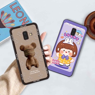 Ốp Samsung J6 2018 / J6 Plus bear brick, gấu đáng yêu, dễ thương