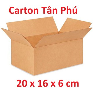 1 Hộp 20x16x6 cm - Hộp Carton đóng hàng tiện lợi