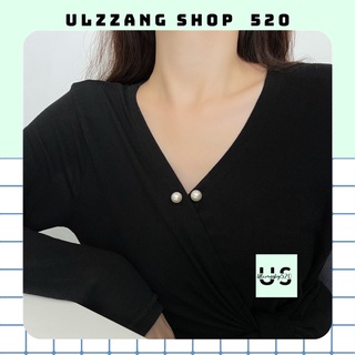 Ghim cài áo đính hạt tròn đơn giản, tinh tế phụ kiện thời trang theo phong cách Hàn Quốc Ulzzangshop520