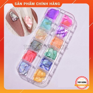 Khay xà cừ ẩn gel 12 màu chuyên dùng làm nail