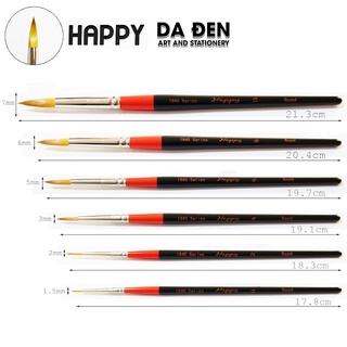 [DA ĐEN] Cọ Vẽ Màu Nước Happy Art Round