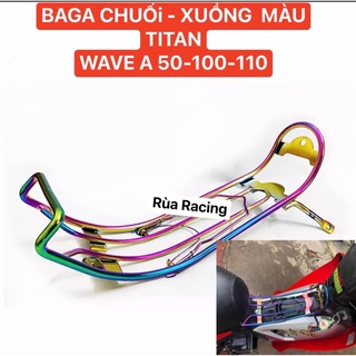 Baga xuồng - Lượn chuối inox,Titan cho wave110, wave100, wave